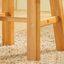 Portable Simple Wooden Stool Natural Wood Color Lightweight Sturdy Space Saving