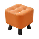 Small Stool Household Sofa Stool Shoes Changing Low Seat for Bedroom and Living - Orange