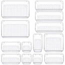 Transparent Plastic Drawer Organiser Set Multifunctional Desktop Storage Box - 13PCS