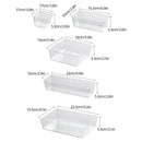 Transparent Plastic Drawer Organiser Set Multifunctional Desktop Storage Box - 13PCS