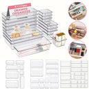 Transparent Plastic Drawer Organiser Set Multifunctional Desktop Storage Box - 13PCS