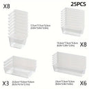 Transparent Plastic Drawer Organiser Set Multifunctional Desktop Storage Box - 13PCS