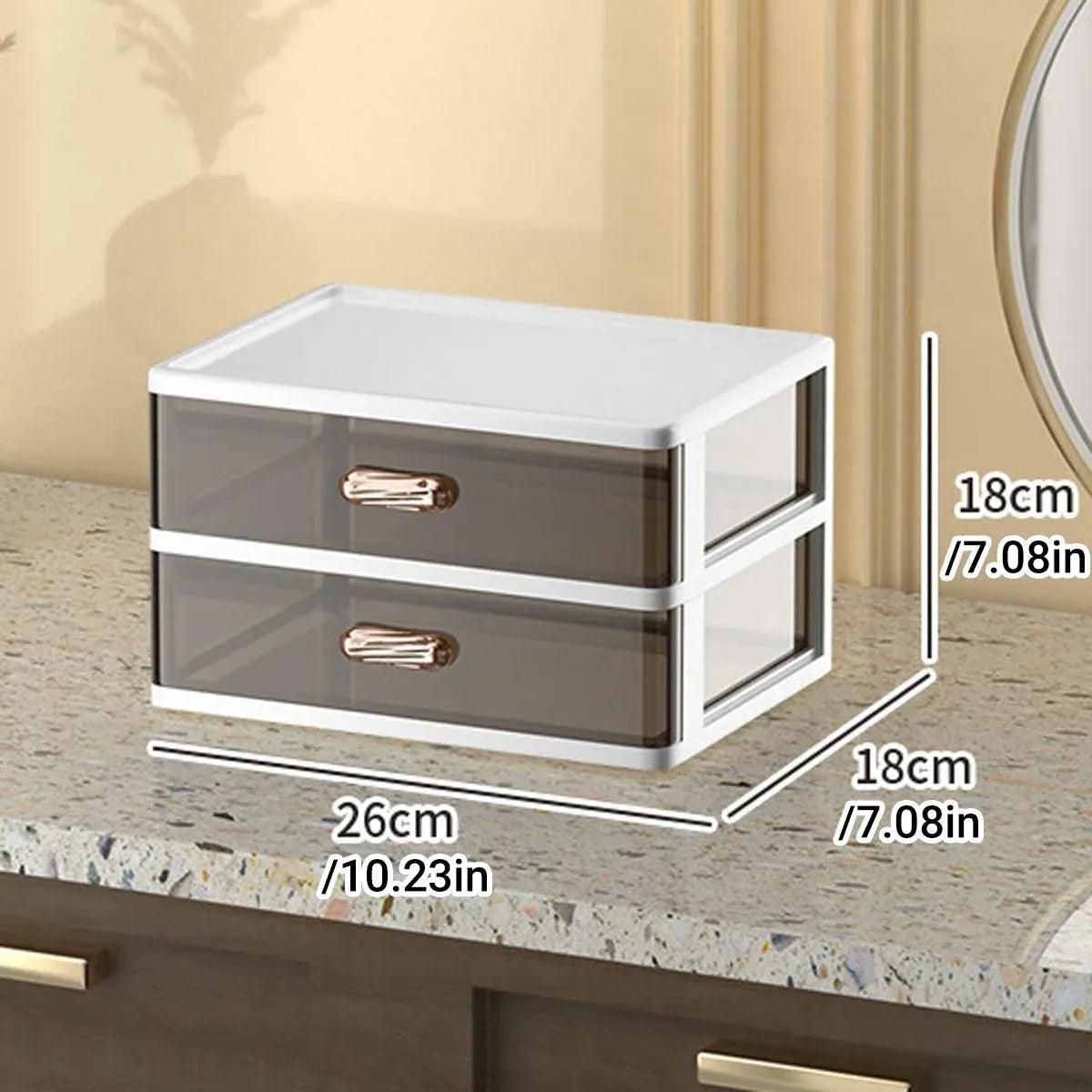 2/3 Tier Organizer Storage Shelf Multi Functional Cosmetic Bathroom Organizer Rack - Two-Layer