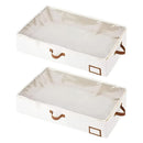 Under Bed Storage Bag 2PCS Foldable Wardrobe Clothes Quilt Organiser 80x45x15cm