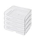 File Storage Box Set 4 Tier Stackable Desktop Organizer for School Office Desk
