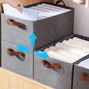 4pcs Foldable Clothes Storage Box Organizer Fabric Storage Box for Organization - Green