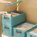 4pcs Foldable Clothes Storage Box Organizer Fabric Storage Box for Organization - Grey