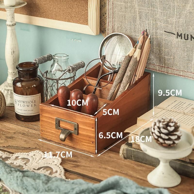 Wooden Desktop Shelf Organizer Storage Rack Office Home Workspace Accessories