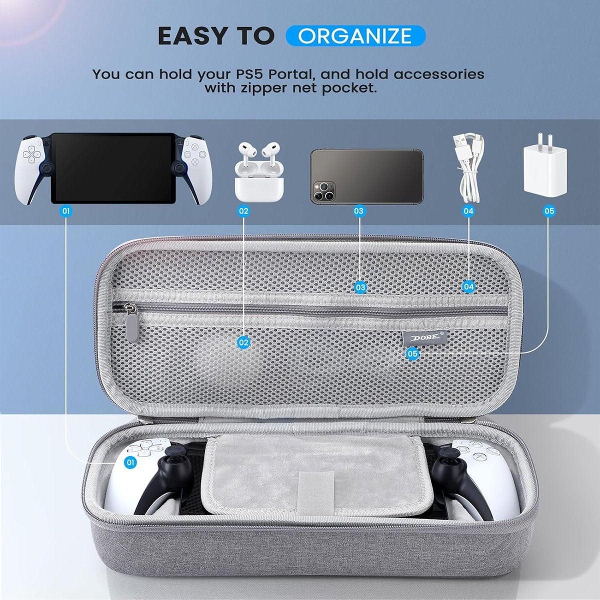 PS5 Portable Carrying Case Handheld Organiser Bag for Console and Accessories