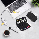 3PCS Large Capacity USB Flash Drive Storage Case Portable Black U Disk Bag