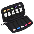 3PCS Large Capacity USB Flash Drive Storage Case Portable Black U Disk Bag