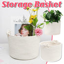Twist Handle Round Storage Basket Durable Storage Bag Organiser Laundry Holder