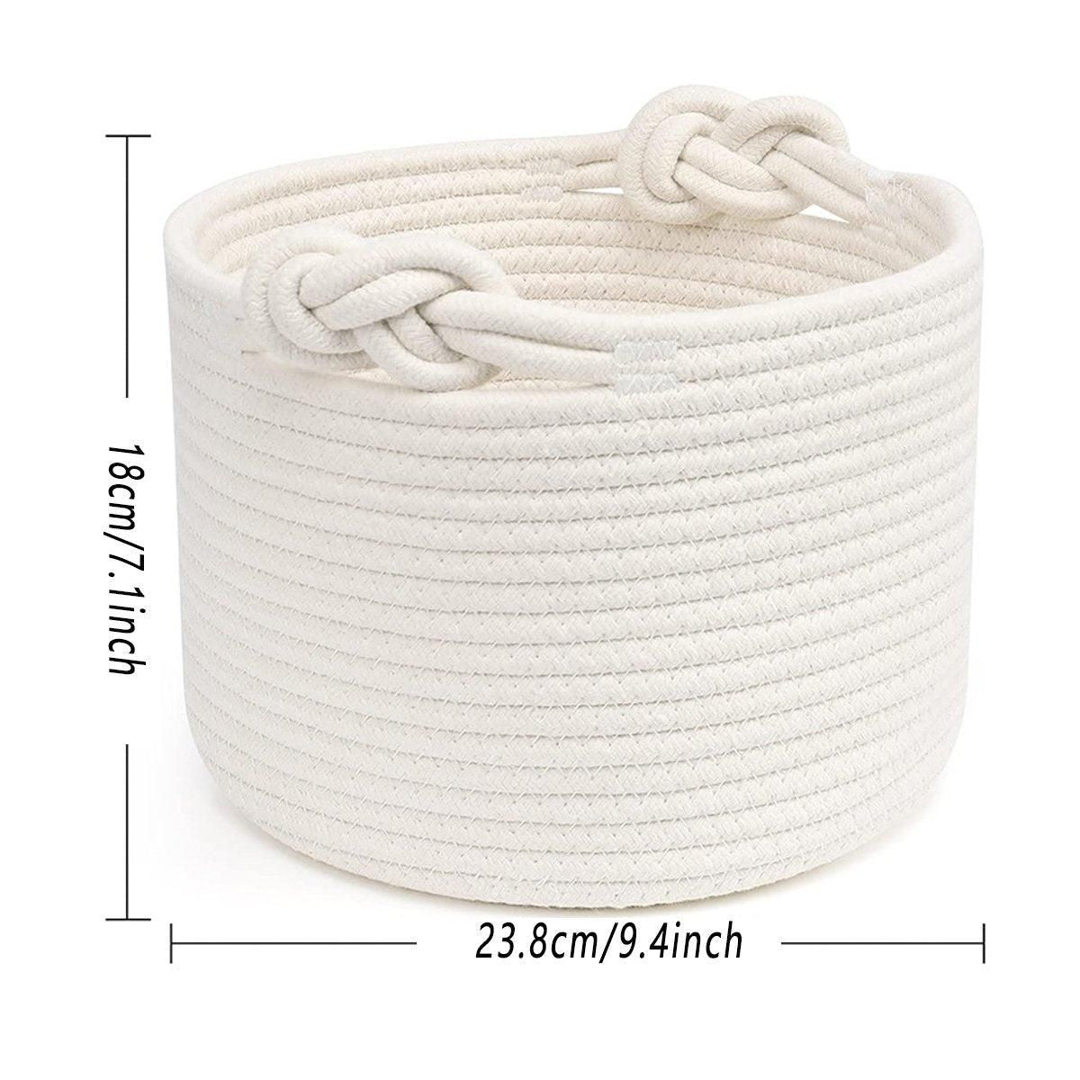 Twist Handle Round Storage Basket Durable Storage Bag Organiser Laundry Holder