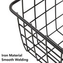 2pcs Wire Storage Basket Durable Metal Kitchen Cabinet Pantry Office Organiser