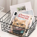 2pcs Wire Storage Basket Durable Metal Kitchen Cabinet Pantry Office Organiser