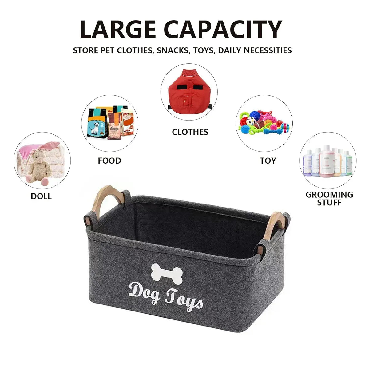2pcs Felt Storage Baskets Desktop Organization Frames Home Office Organizer
