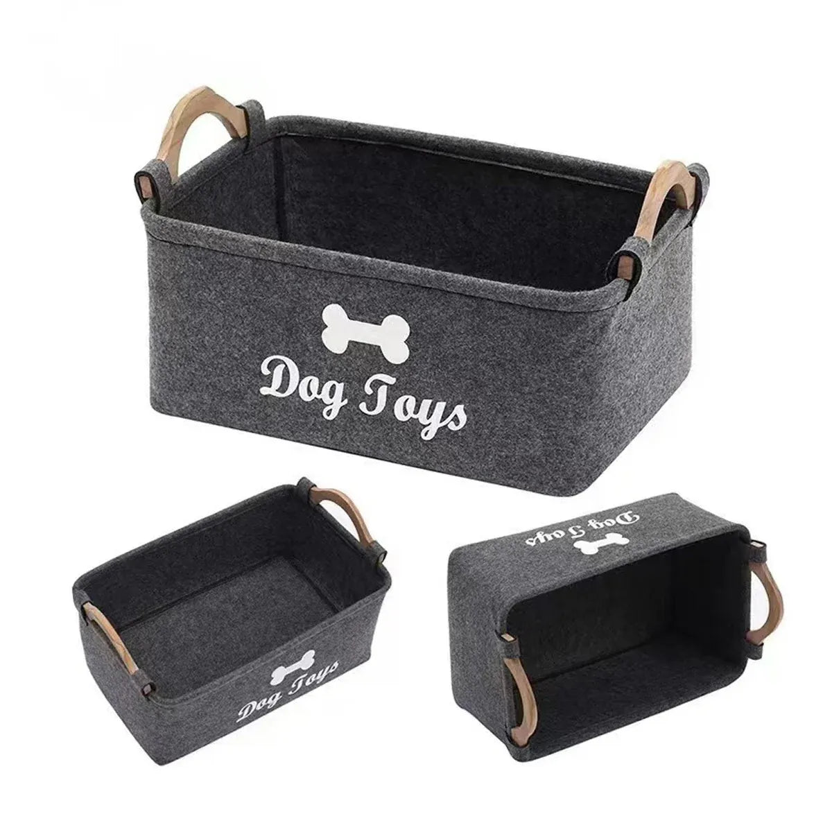 2pcs Felt Storage Baskets Desktop Organization Frames Home Office Organizer