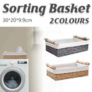 Desktop Storage Basket Storage Box Organization Basket Home Office Organizer - Beige