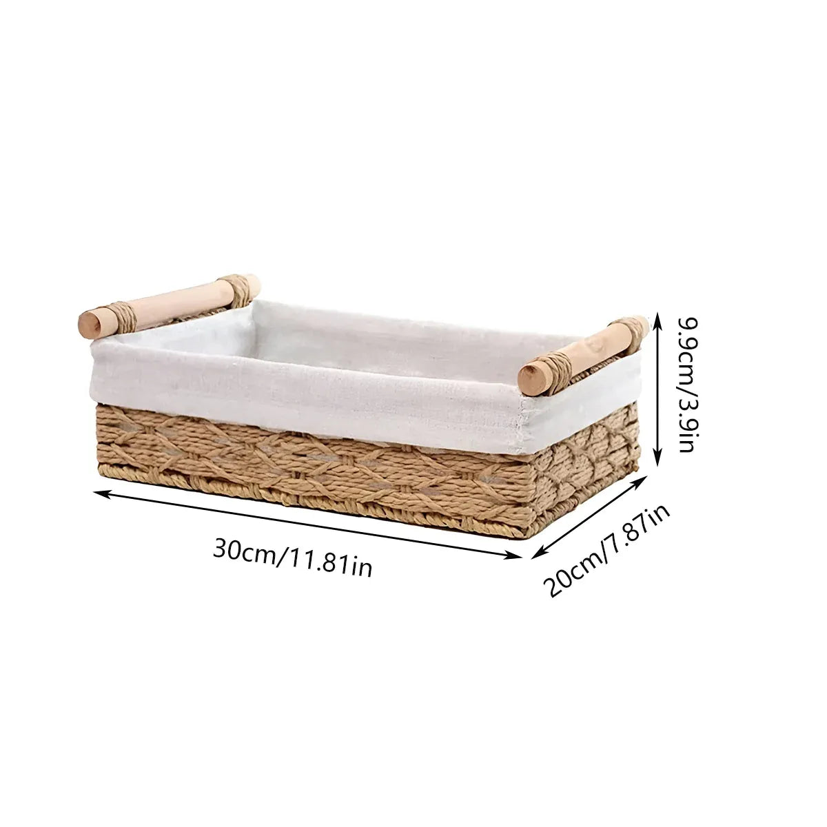 Desktop Storage Basket Storage Box Organization Basket Home Office Organizer - Beige