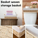 Desktop Storage Basket Storage Box Organization Basket Home Office Organizer - Beige