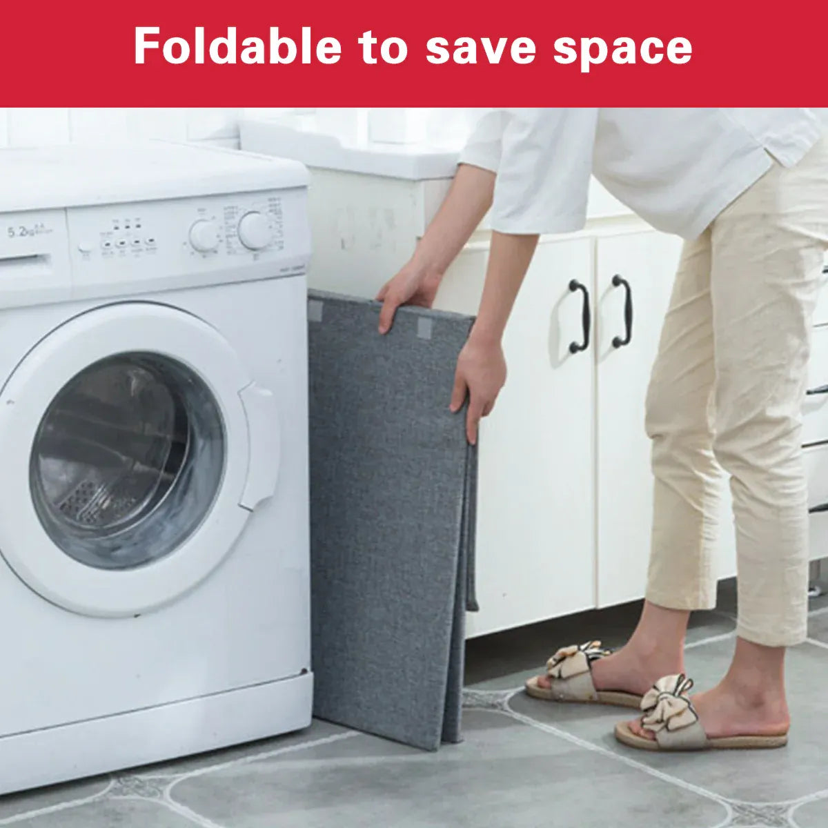 Foldable Laundry Basket Large Cloth Organizer Dirty Clothes Hamper Storage Bin