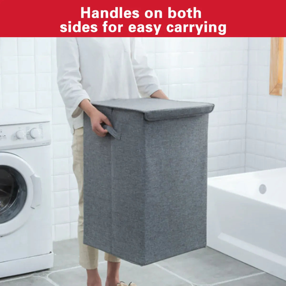 Foldable Laundry Basket Large Cloth Organizer Dirty Clothes Hamper Storage Bin