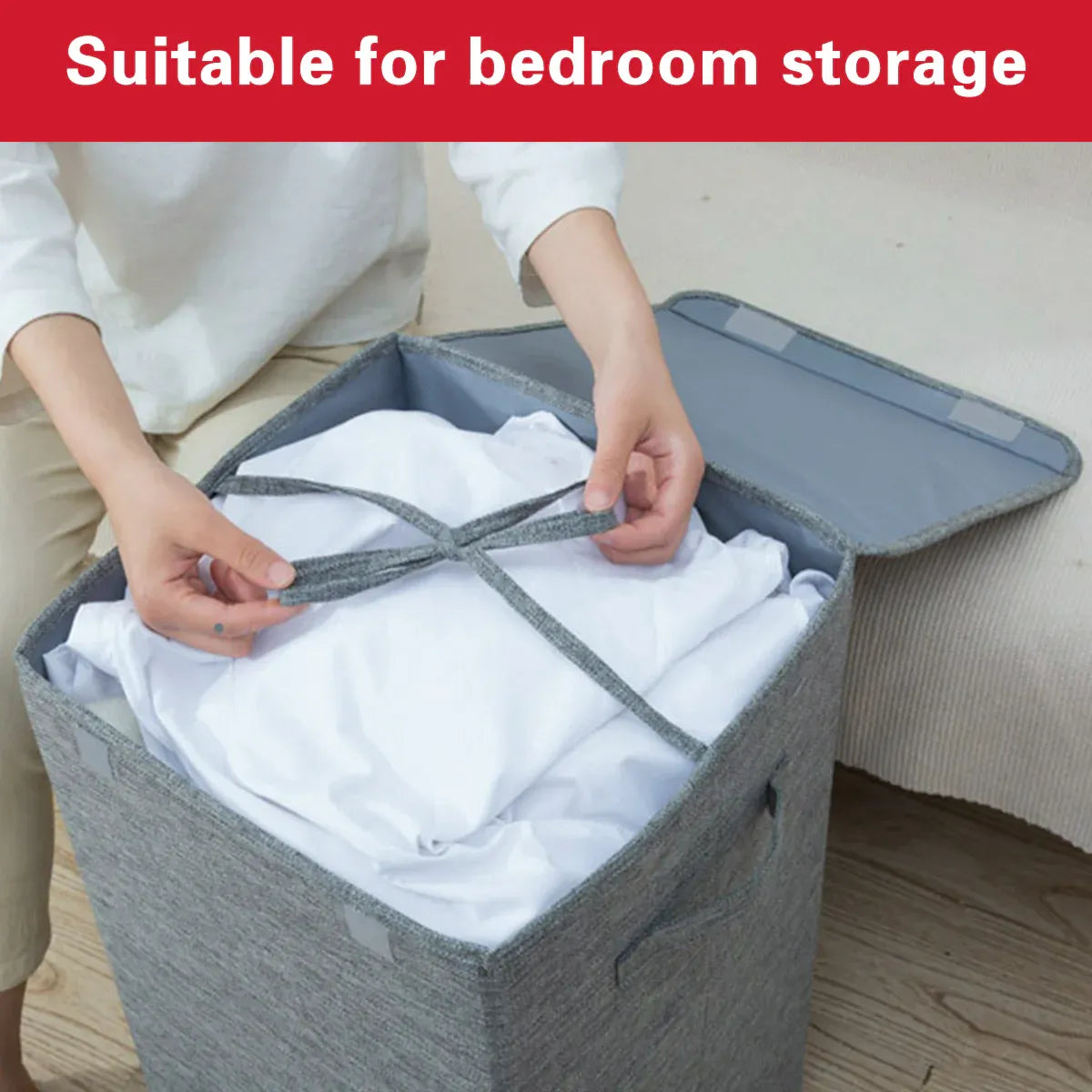 Foldable Laundry Basket Large Cloth Organizer Dirty Clothes Hamper Storage Bin