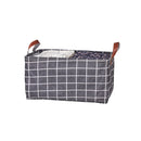 2pcs Foldable Cotton Linen Storage Baskets Home Organizer Box Office Supplies - Haig