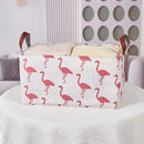 2pcs Foldable Cotton Linen Storage Baskets Home Organizer Box Office Supplies - Fish