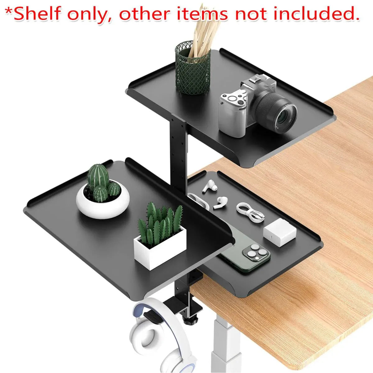 3 Tier Multi Function Stable Side Table Shelf Desk Edge Home Office Space Saving