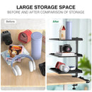 3 Tier Multi Function Stable Side Table Shelf Desk Edge Home Office Space Saving