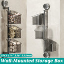 3PCS Wall-Mounted Spice Storage Box 180-Degree Rotatable Removable Design