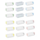 3PCS Clear Plastic Desktop Storage Box 2 Layer Holder DIY Stationery Pencil Case - Green