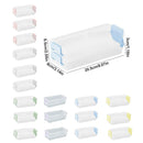 3PCS Clear Plastic Desktop Storage Box 2 Layer Holder DIY Stationery Pencil Case - Grey