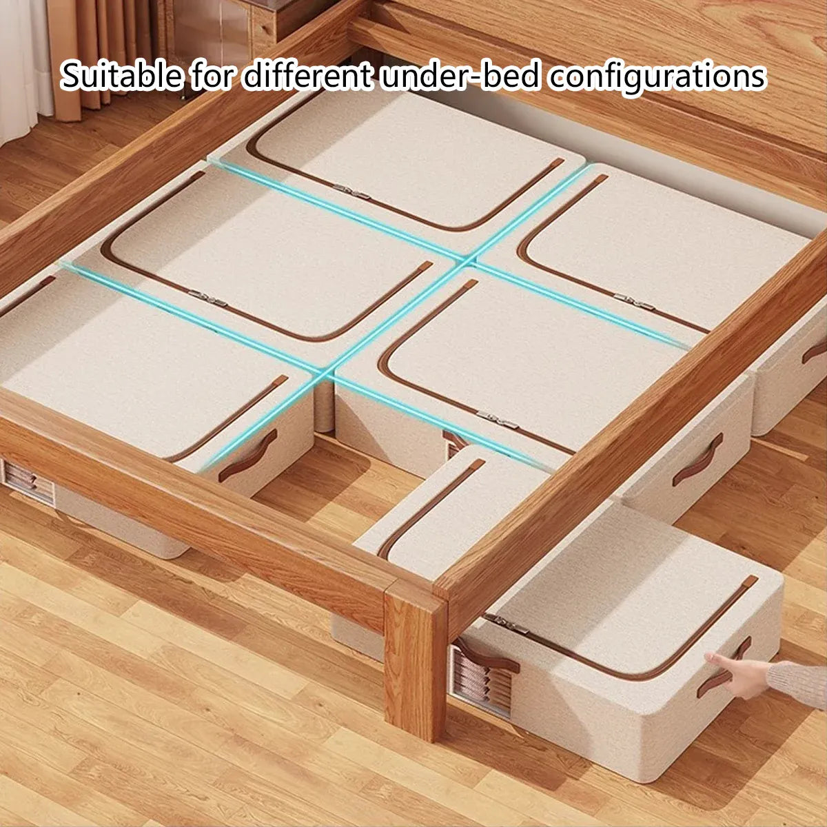 Home Foldable Under Bed Storage Box Clothes Shoes Bedding Dustproof Space Saving - 3XL