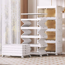 Foldable Storage Cabinet Space Saving Sturdy for Home Bedroom Living Room - 2 Tier