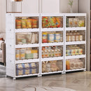 Foldable Storage Cabinet Space Saving Sturdy for Home Bedroom Living Room - 2 Tier
