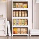 Foldable Storage Cabinet Space Saving Sturdy for Home Bedroom Living Room - 2 Tier