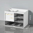 1-Piece Clear Desktop Drawer Organiser with 10 Labelling Cards