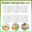 6-Piece Clear Fridge Storage Box Set