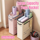 Yoga Mat Storage Box Home Sports Equipment Organiser Basket for Yoga Accessories - Beige