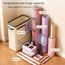 Yoga Mat Storage Box Home Sports Equipment Organiser Basket for Yoga Accessories - Beige