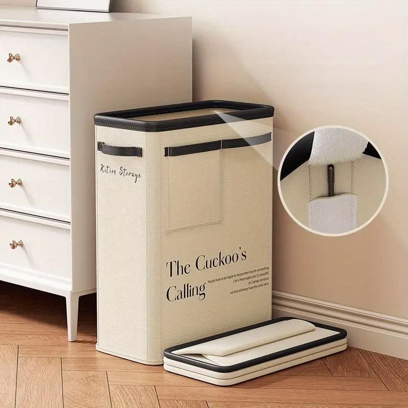 Yoga Mat Storage Box Home Sports Equipment Organiser Basket for Yoga Accessories - Beige