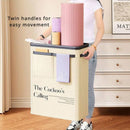 Yoga Mat Storage Box Home Sports Equipment Organiser Basket for Yoga Accessories - Beige