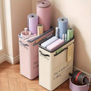 Yoga Mat Storage Box Home Sports Equipment Organiser Basket for Yoga Accessories - Beige