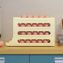 Automatic Scrolling Egg Holder 2/4-Tier Storage Box Container for Refrigerator - Beige(2-Tier)