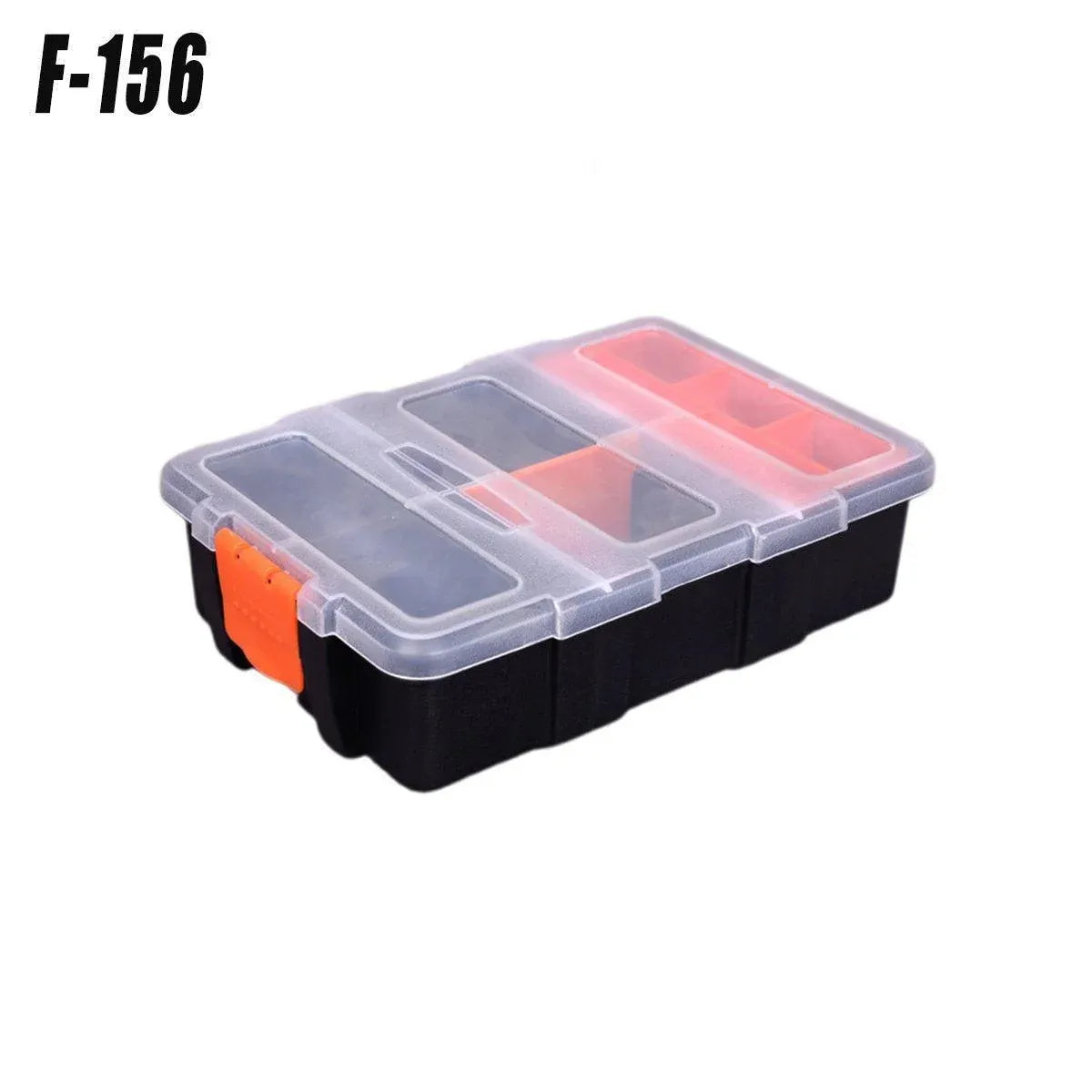 Clear Plastic Storage Box Multi Compartment Organizer for Small Parts Beads - F-156