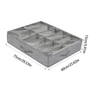 Foldable Shoe Storage Box with Lid Clear Under Bed Organizer Dustproof Visual