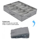 Foldable Shoe Storage Box with Lid Clear Under Bed Organizer Dustproof Visual