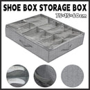 Foldable Shoe Storage Box with Lid Clear Under Bed Organizer Dustproof Visual